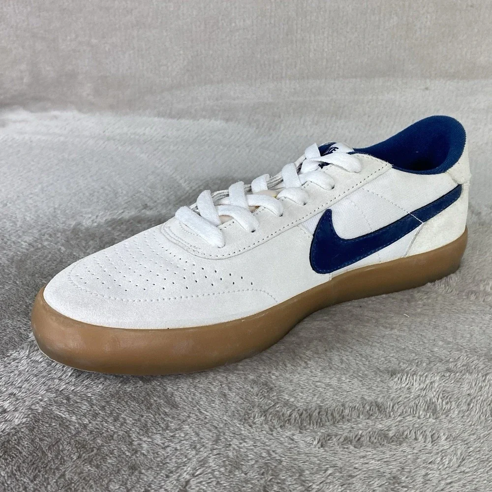 Nike SB Heritage Mens Size 8.5 ~ 9 White Blue Skate Shoes Suede *MISMATCH* NEW